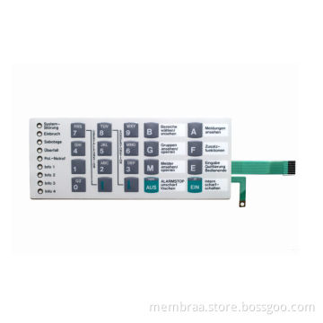 Professional Push Button PET Membrane Switch with Multi Pin Cpnnector